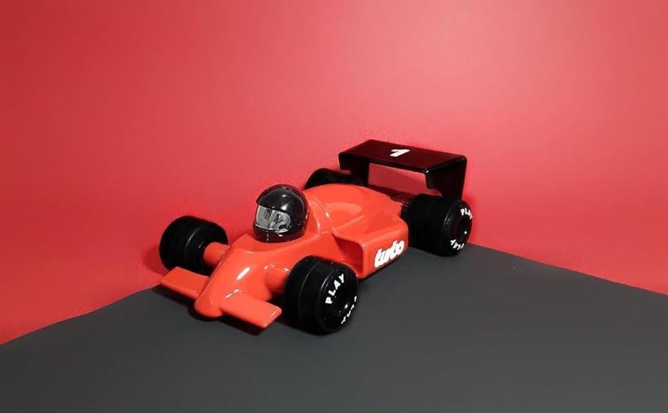 F1 Riser Classic Design with High Glow Finish, ABS Plastic Body, Soft Natural Rubber Wheels