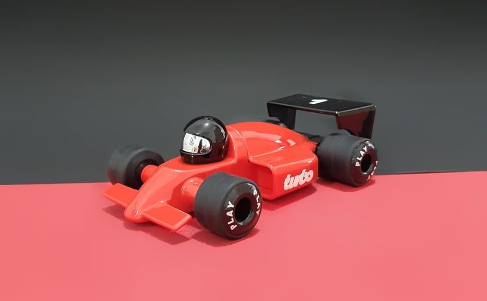 F1 Riser Classic Design with High Glow Finish, ABS Plastic Body, Soft Natural Rubber Wheels