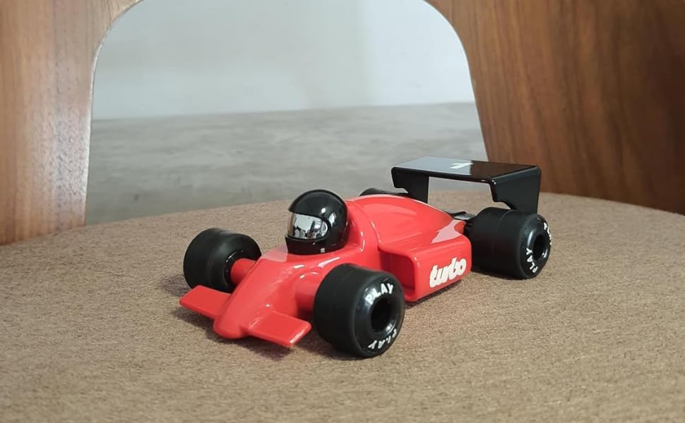 F1 Riser Classic Design with High Glow Finish, ABS Plastic Body, Soft Natural Rubber Wheels