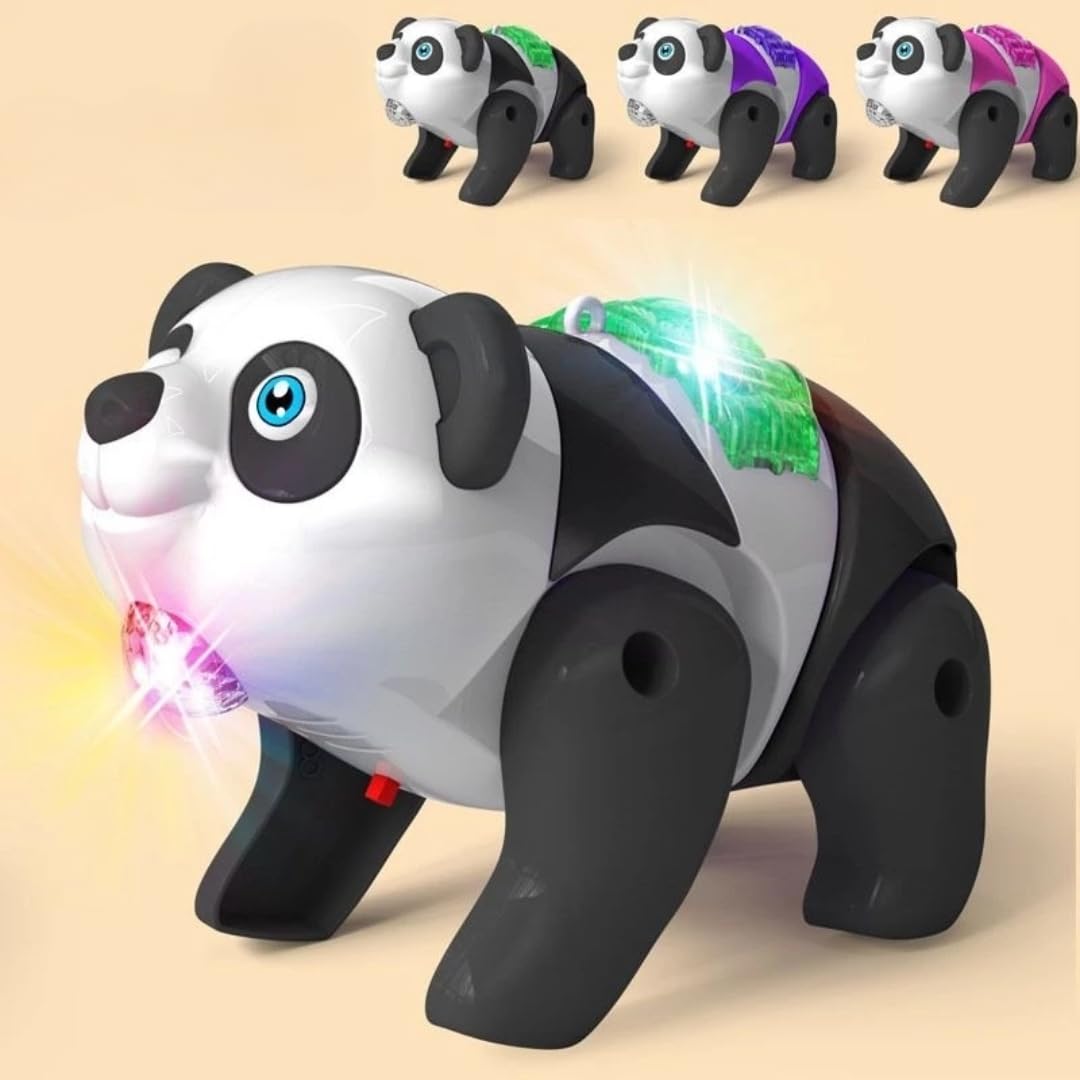 Walking Panda Toy Figure with Walking and Realistic Sound, Animal Figure Toy