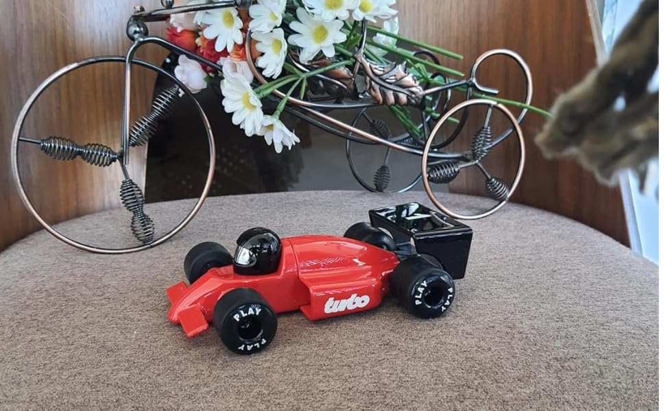 F1 Riser Classic Design with High Glow Finish, ABS Plastic Body, Soft Natural Rubber Wheels