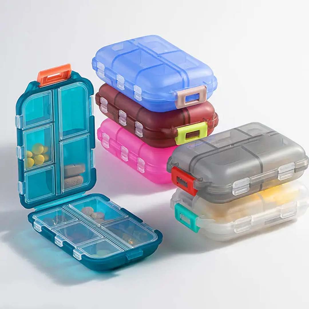 Medicine Pill Box with Travel Medicine Case Kit