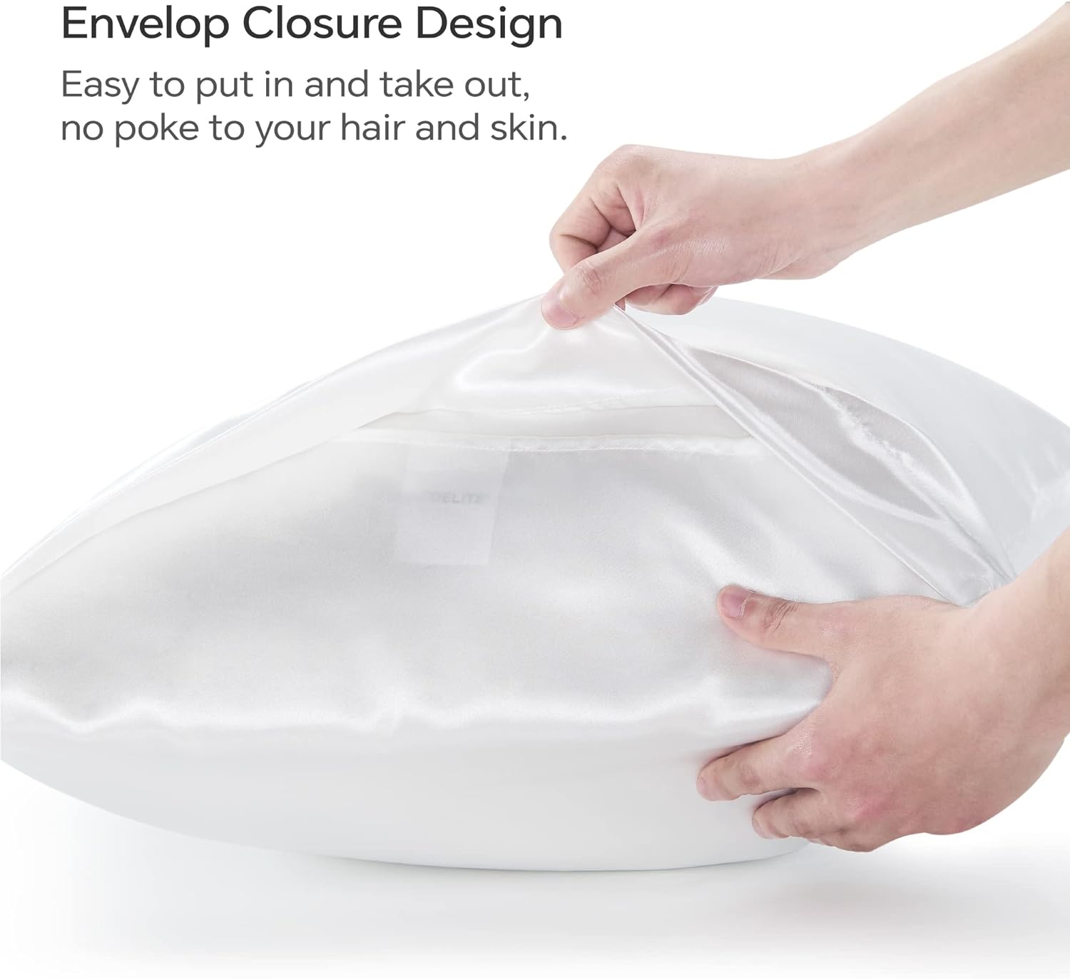 Mulberry Satin Silk Pillow Cover Set – 2-Pack with 3 Multicolor Scrunchies | 18"x28" | Envelope Closure | Hair & Skin Friendly Pillowcases