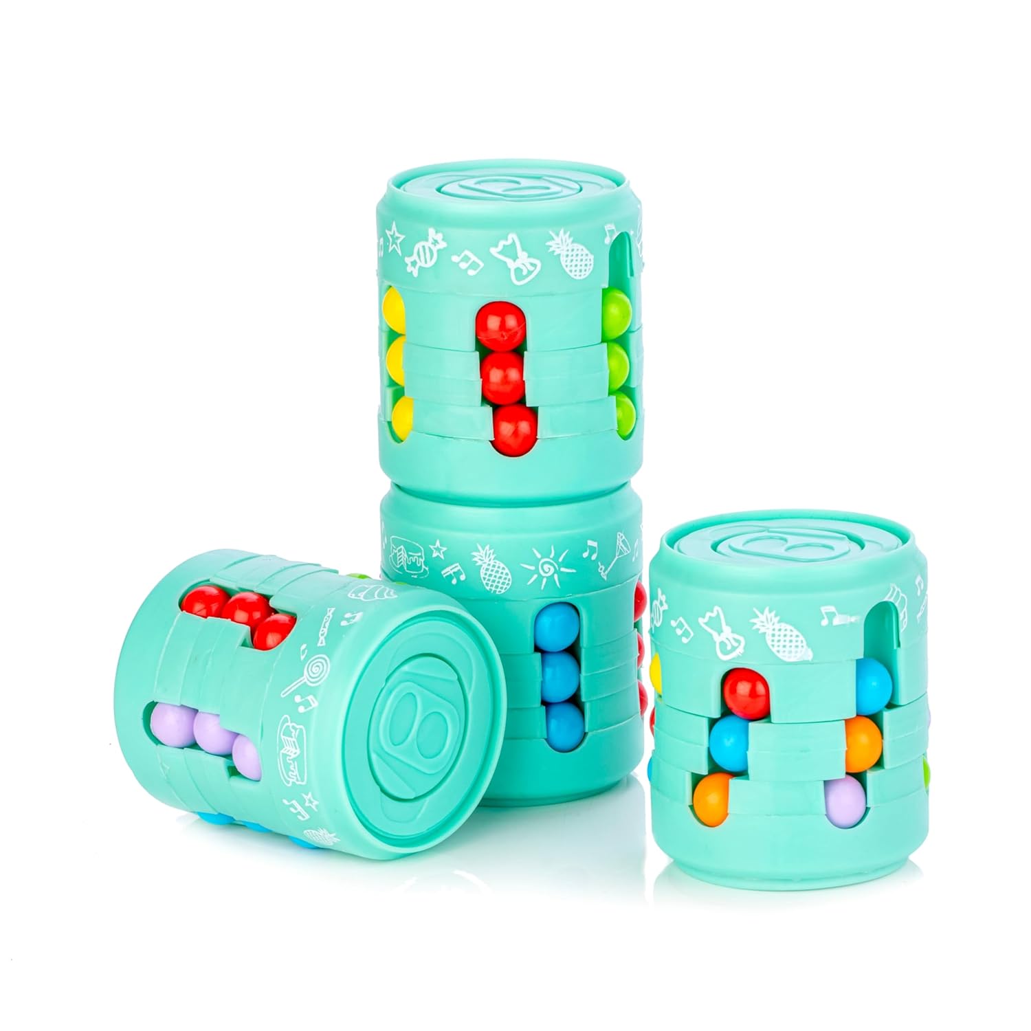 Magic Bean Rotating Cube,Creative Educational Toy, Magic Beans, Stress Relief Bean for Kids