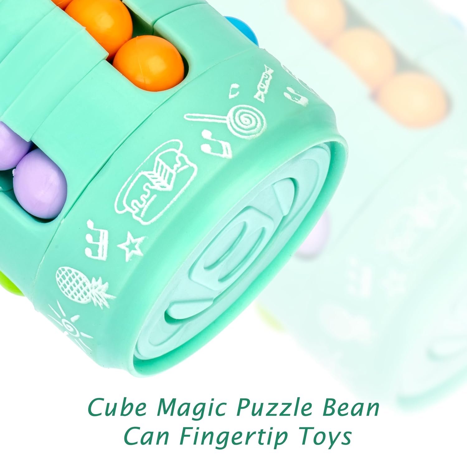 Magic Bean Rotating Cube,Creative Educational Toy, Magic Beans, Stress Relief Bean for Kids