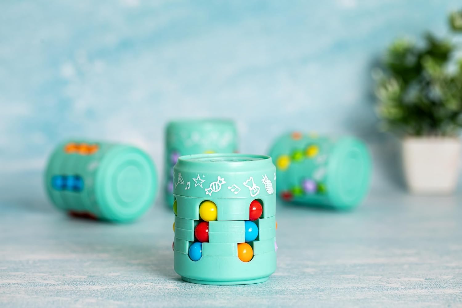Magic Bean Rotating Cube,Creative Educational Toy, Magic Beans, Stress Relief Bean for Kids