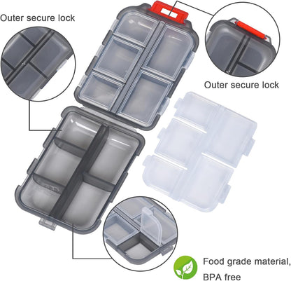 Medicine Pill Box with Travel Medicine Case Kit
