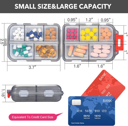 Medicine Pill Box with Travel Medicine Case Kit